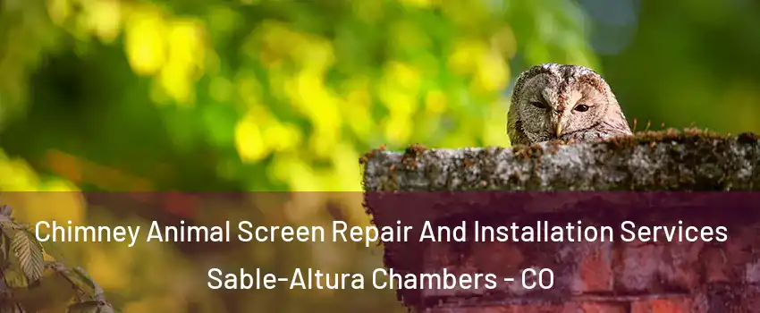 Chimney Animal Screen Repair And Installation Services Sable-Altura Chambers - CO