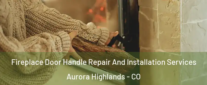 Fireplace Door Handle Repair And Installation Services Aurora Highlands - CO