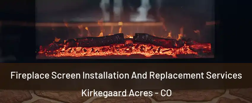 Fireplace Screen Installation And Replacement Services Kirkegaard Acres - CO